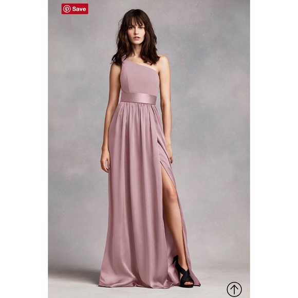 vera wang one shoulder bridesmaid dress